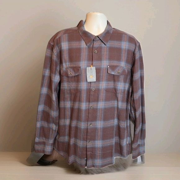 249. Quiksilver Waterman Collection Cannons Beach Flannel Shirt XL - Picture 1 of 5